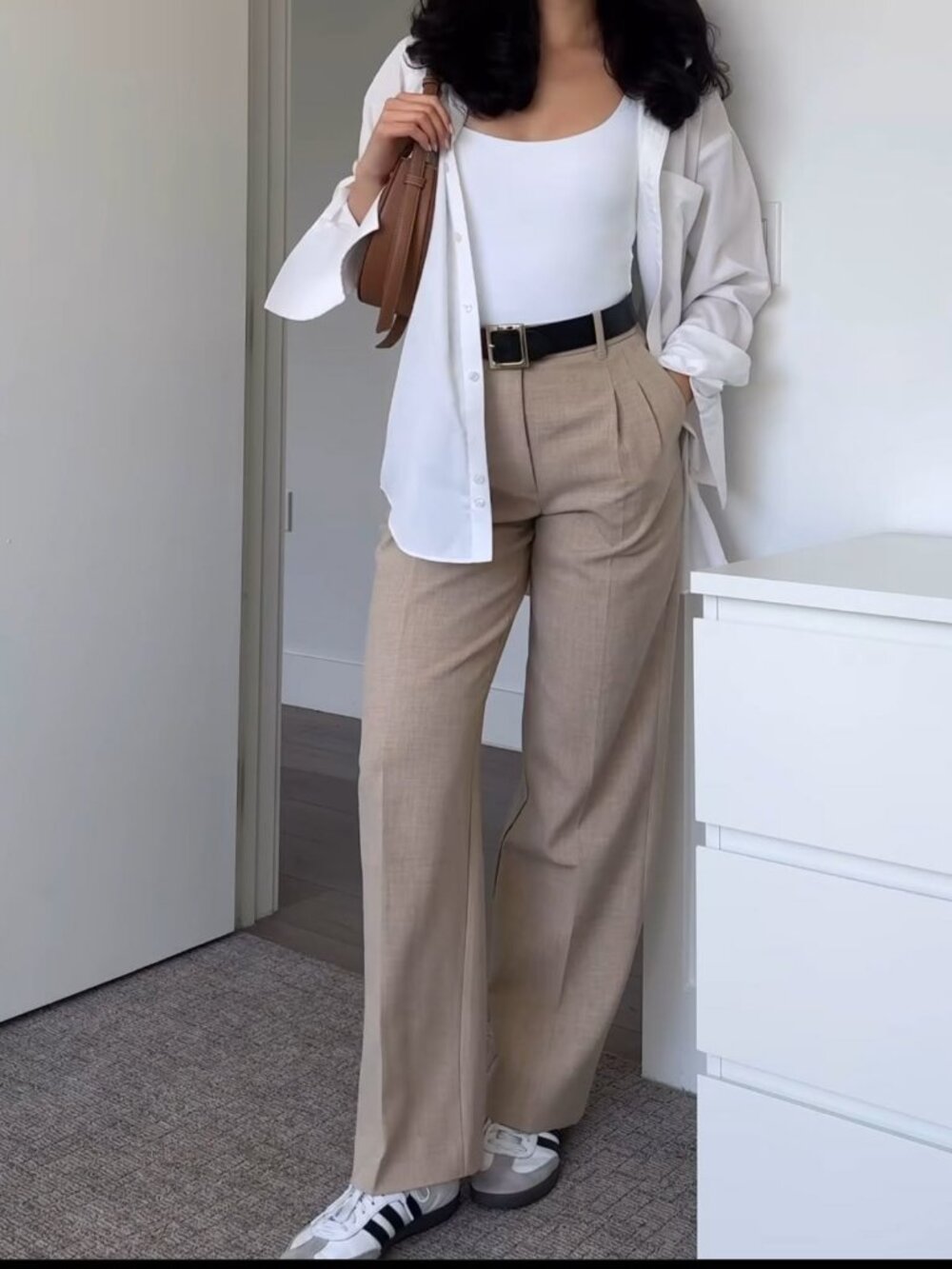 H&M Tailored Tan High Waist Pants - NWT